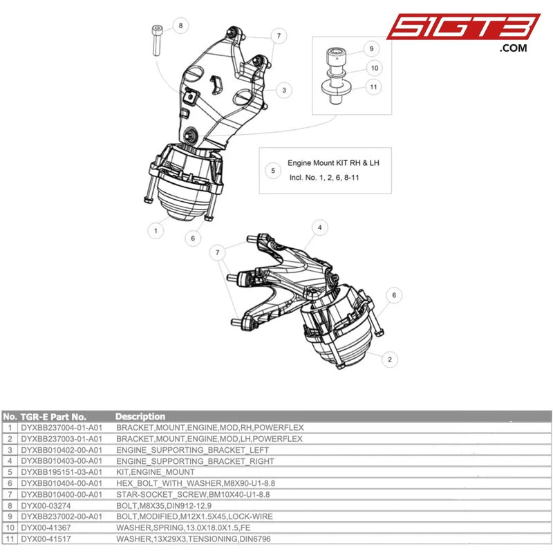 GR Supra Engine Mount Set