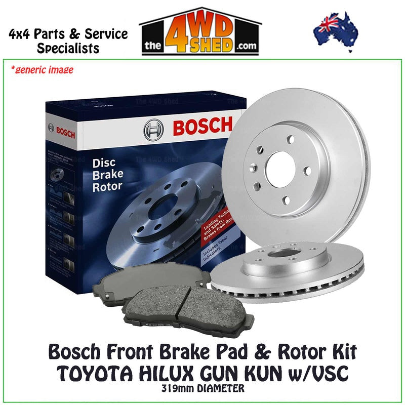 Hilux Brake Disc and Pad Kit Front